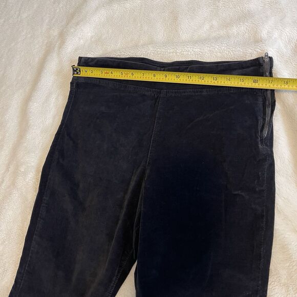 Free People Pants In My Feelings Velvet Crop Slim Flare In Black sz L NWOT - Picture 3 of 6